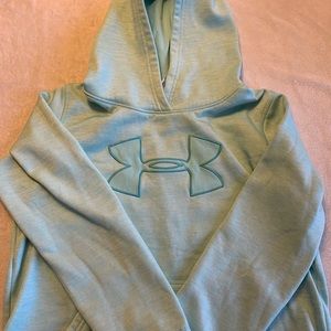 Under armor hoodie mint green youth large